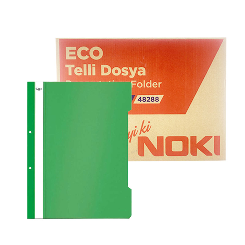 Noki Eco Telli Dosya 50'li Paket - Yeşil (16 Adet)