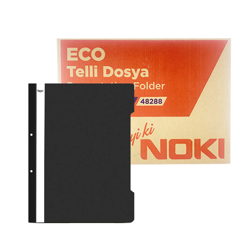 Noki Eco Telli Dosya 50'li Paket - Siyah (16 Adet)