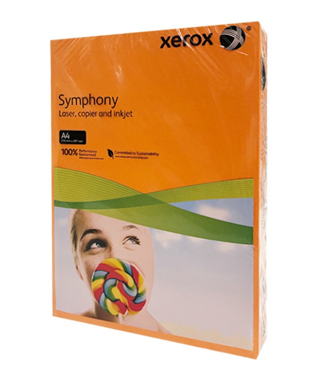Xerox Symphony Renki Fotokopi Kağıdı A4 80 gr 500 Adet - Turuncu
